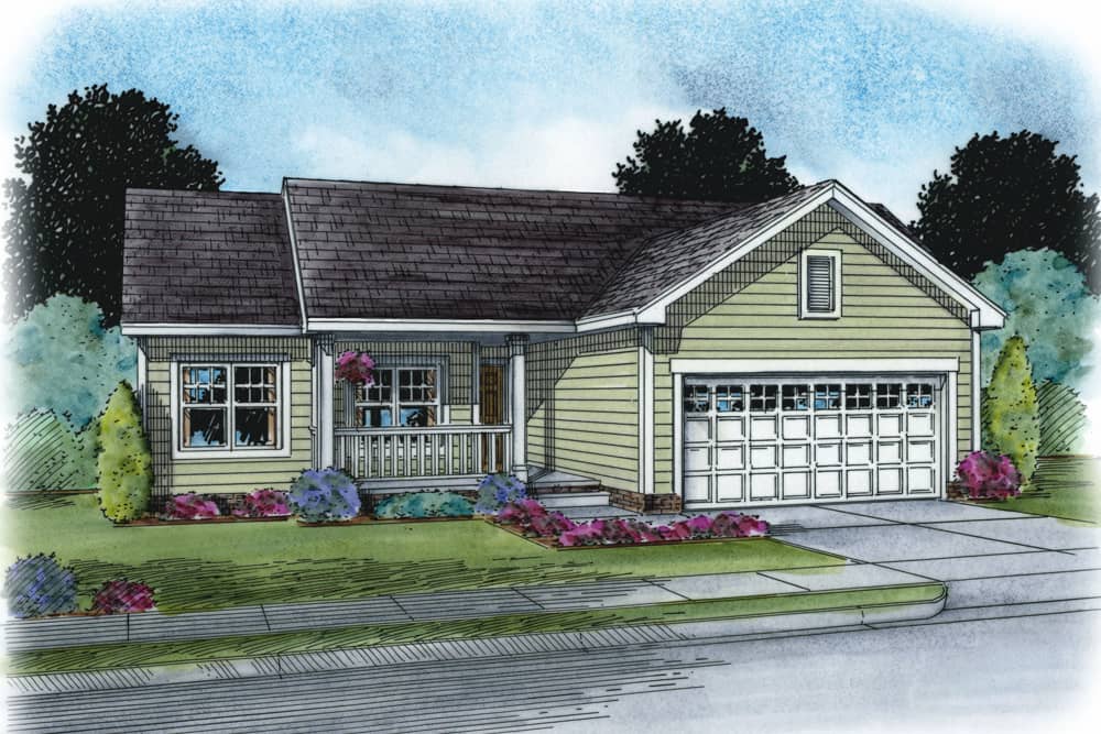 Front elevation of Traditional home (ThePlanCollection: House Plan #120-2503)