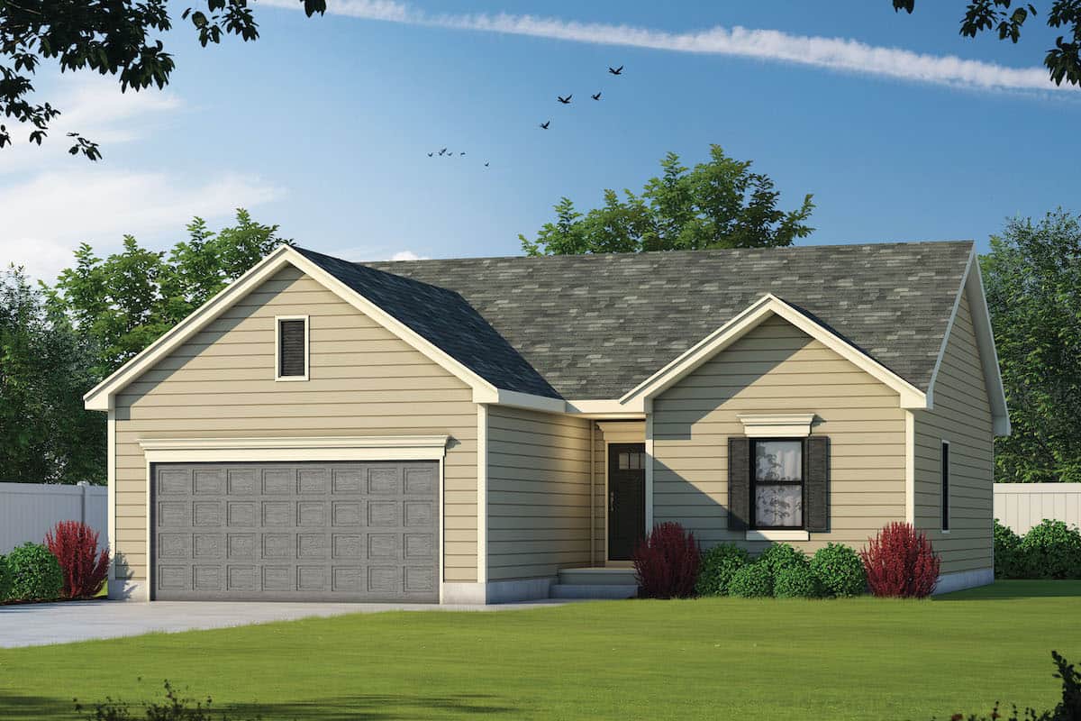 Ranch home (ThePlanCollection: Plan #120-2653)