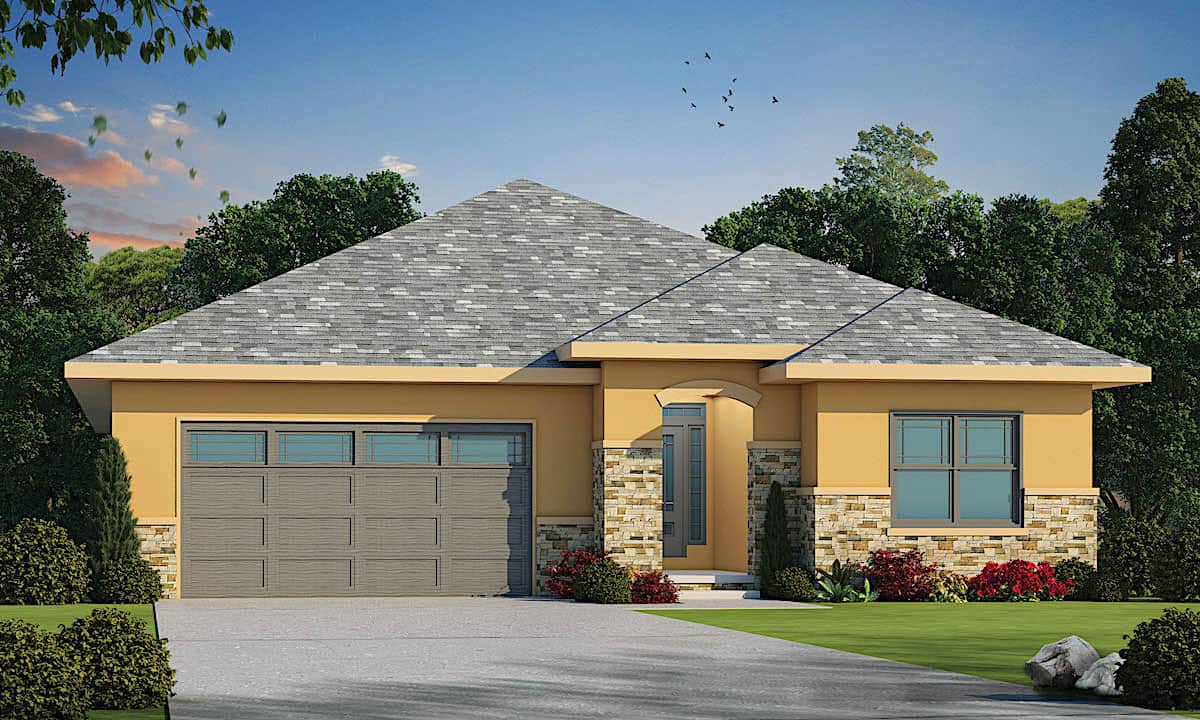 California Style Ranch home (ThePlanCollection: Plan #120-2672)