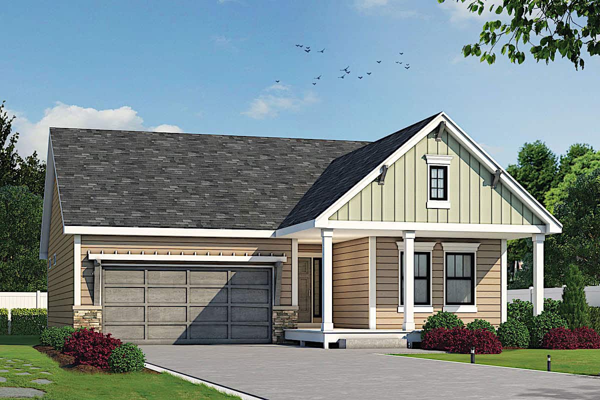 Ranch style home (ThePlanCollection: Plan #120-2677)