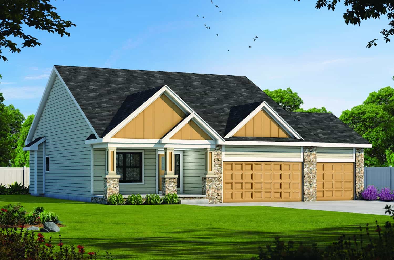 Ranch home (ThePlanCollection: Plan #120-2683)