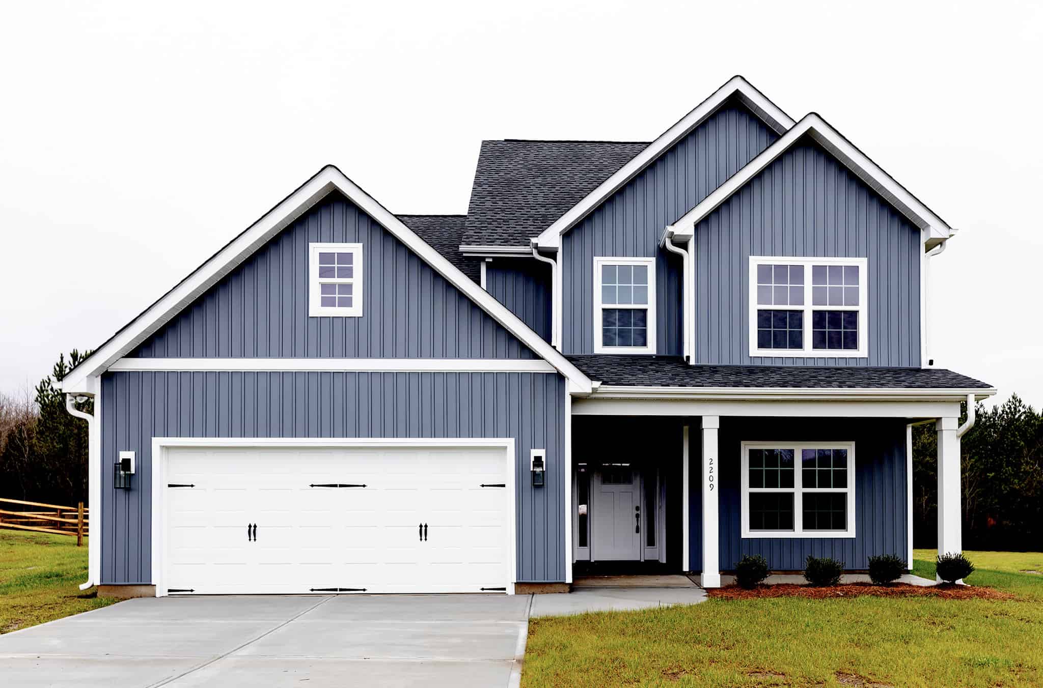 Front elevation of Farmhouse home (ThePlanCollection: House Plan #120-2720)