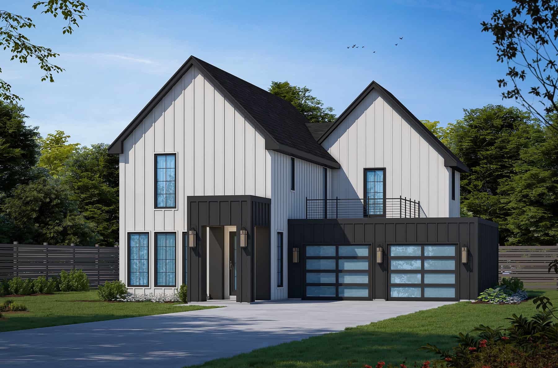 Front elevation of Modern home (ThePlanCollection: House Plan #120-2753)