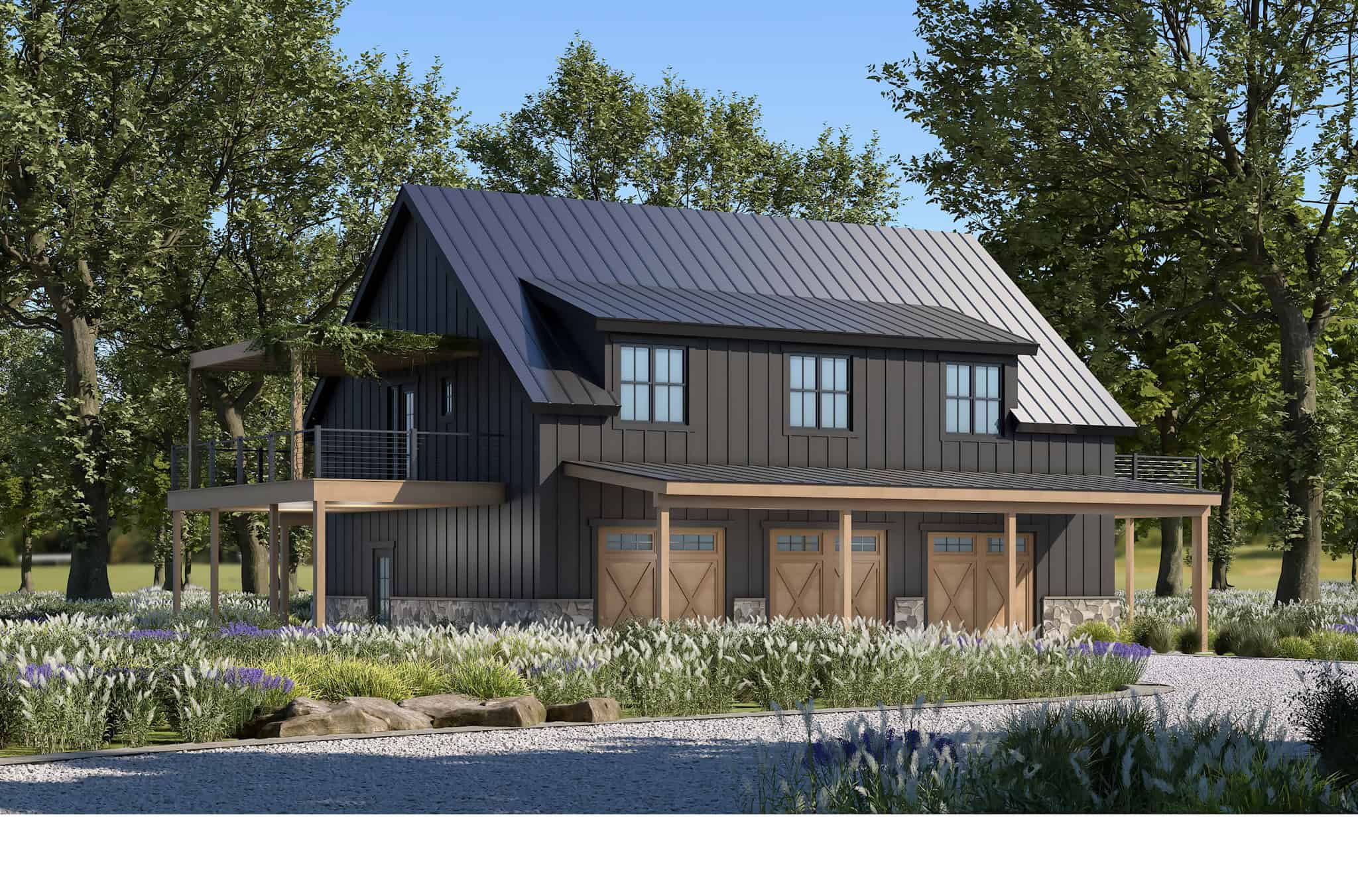 Front elevation of Garage plan (ThePlanCollection: House Plan #120-2813)