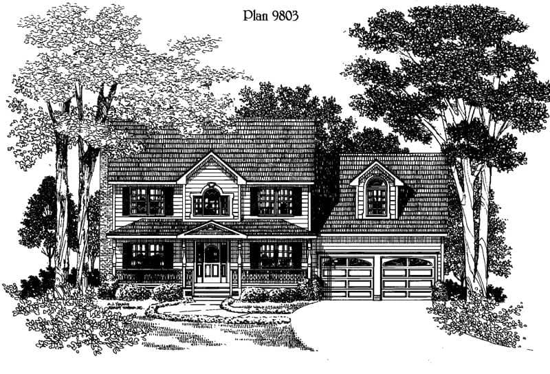 Traditional home (ThePlanCollection: Plan #121-1015)