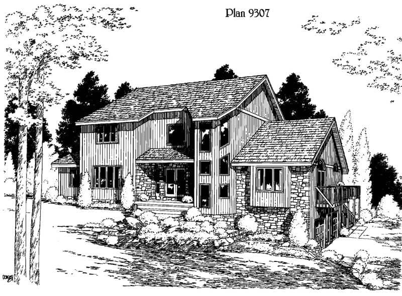 Contemporary home (ThePlanCollection: Plan #121-1028)