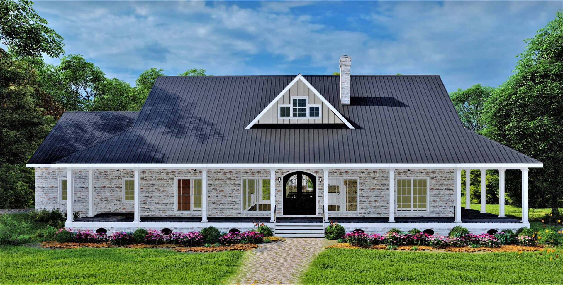 Ranch home (ThePlanCollection: Plan #123-1114)