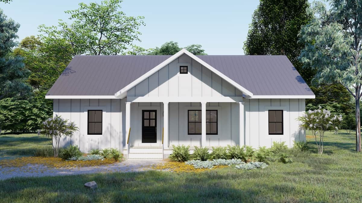 Contemporary Ranch home (ThePlanCollection: Plan #123-1119)