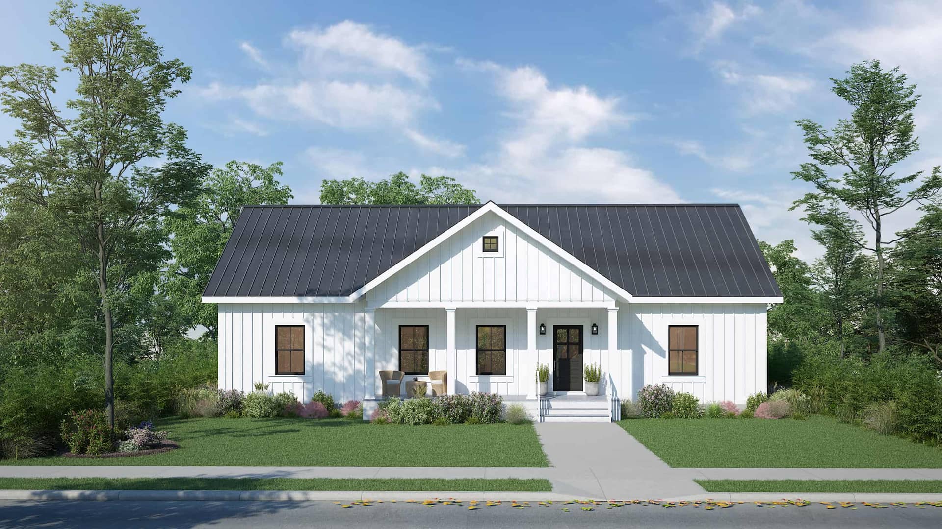 Front elevation of Country home (ThePlanCollection: House Plan #123-1133)