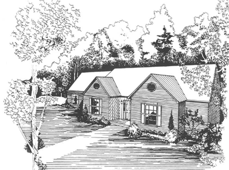 Country home (ThePlanCollection: Plan #124-1008)