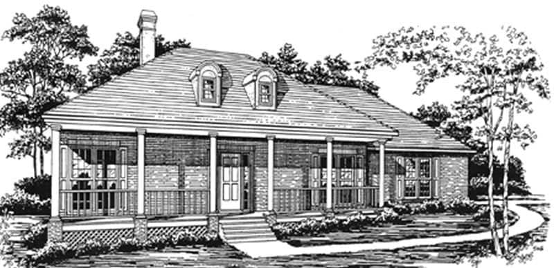Colonial home (ThePlanCollection: Plan #124-1012)