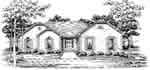 Front elevation of Ranch home (ThePlanCollection: House Plan #124-1016)