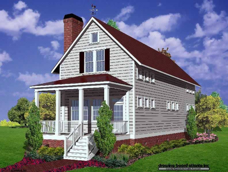 Front elevation of Country home (ThePlanCollection: House Plan #124-1026)