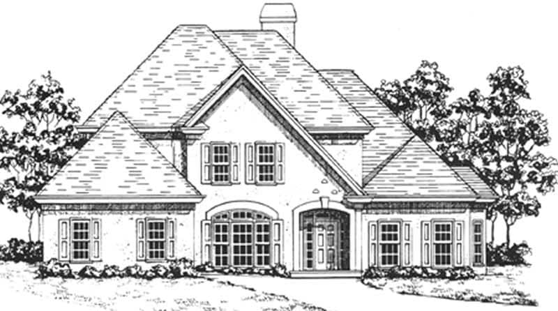 European home (ThePlanCollection: Plan #124-1065)