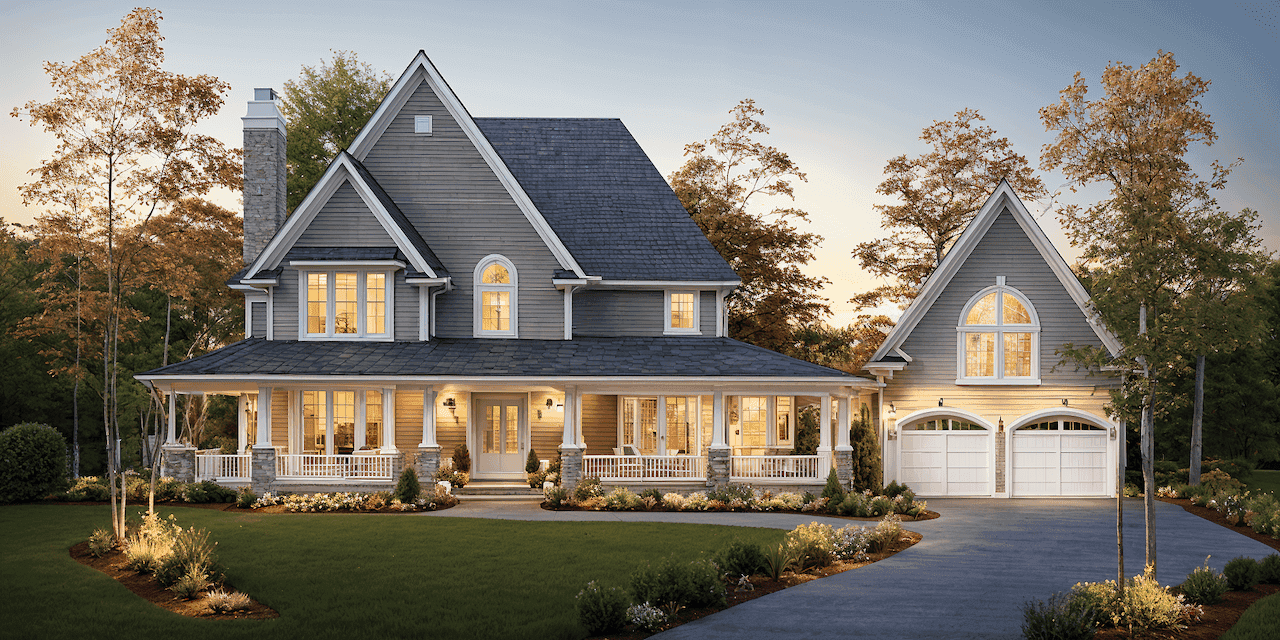 Front elevation of Victorian home (ThePlanCollection: House Plan #124-1066)