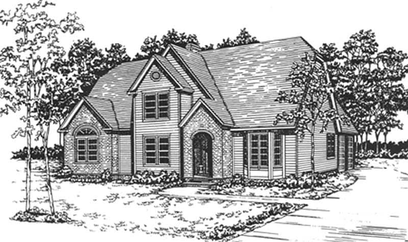 European home (ThePlanCollection: Plan #124-1129)