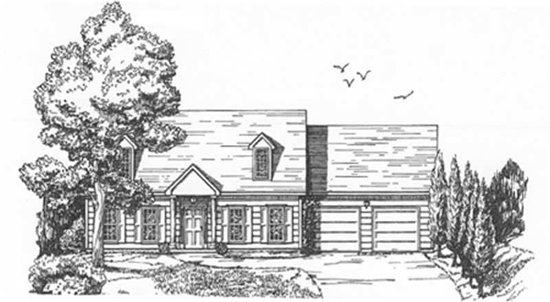 Ranch home (ThePlanCollection: Plan #124-1153)