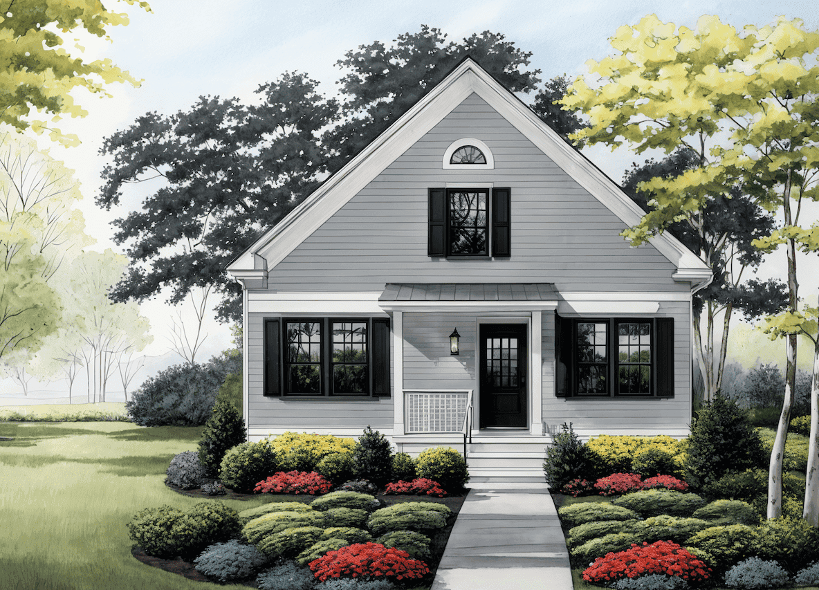 Front elevation of Craftsman home (ThePlanCollection: House Plan #124-1163)
