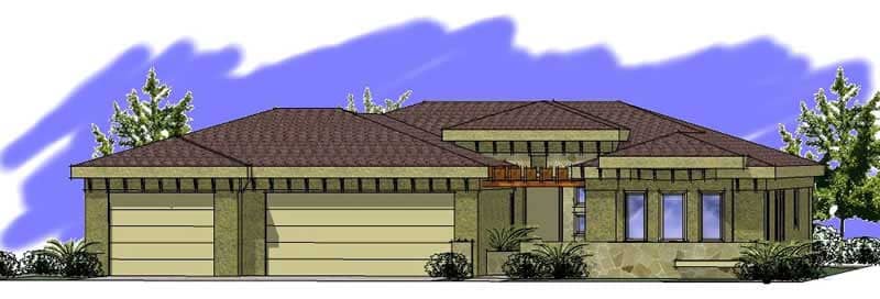 Southwest home (ThePlanCollection: Plan #125-1024)