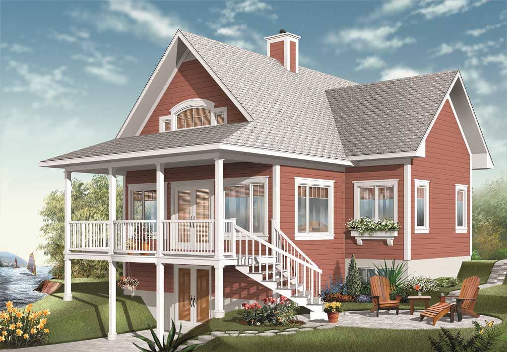This is a computerized rendering of these Traditional Home Plans.