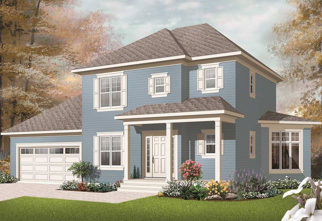 Front elevation of Small House Plans home (ThePlanCollection: House Plan #126-1172)