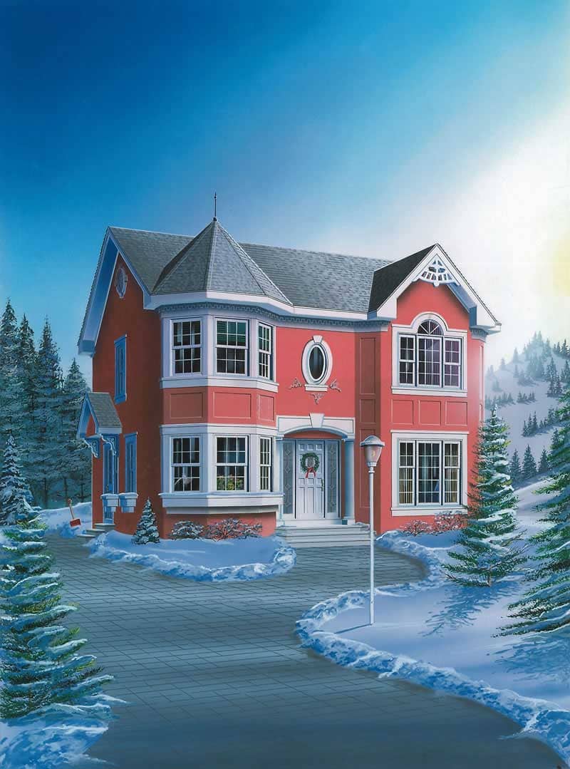 Front elevation of Country home (ThePlanCollection: House Plan #126-1521)