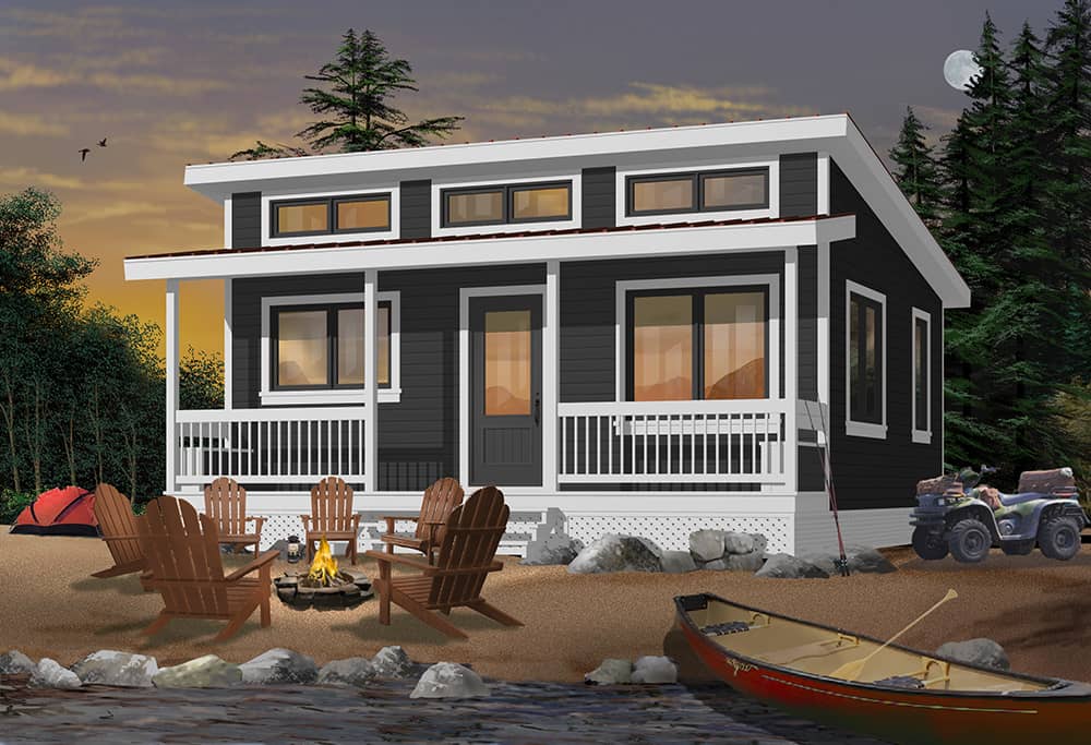 Front elevation of Cottage home (ThePlanCollection: House Plan #126-1841)