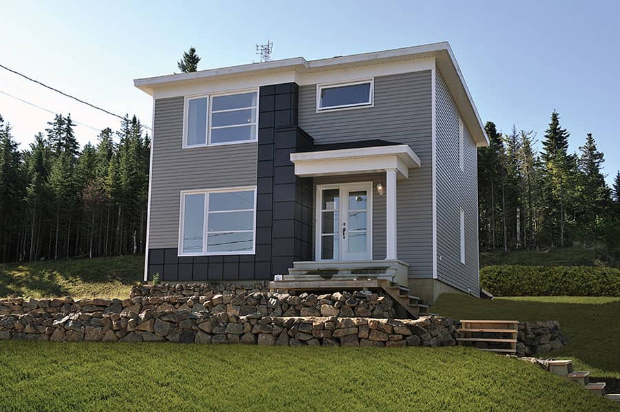 Color photograph of Contemporary home plan (ThePlanCollection: House Plan #126-1878)