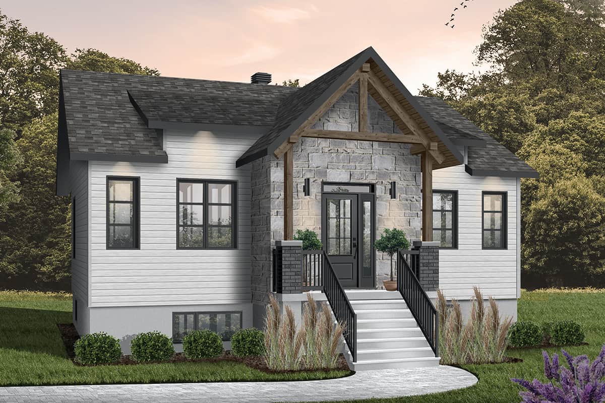 Country Ranch home (ThePlanCollection: House Plan #126-1988)