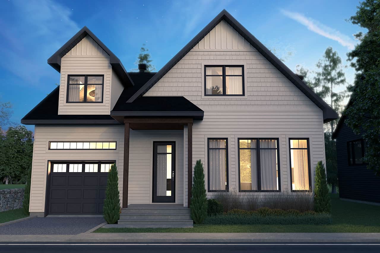 Front elevation of Traditional home (ThePlanCollection: House Plan #126-1997)