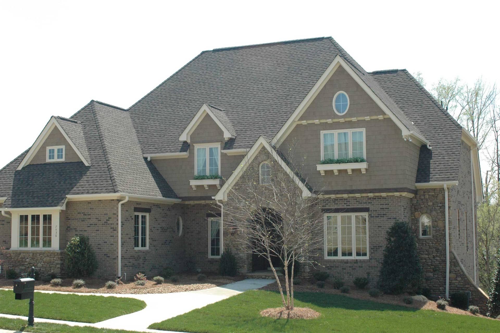 These Contemporary House Plans have a beautiful exterior, as seen here.