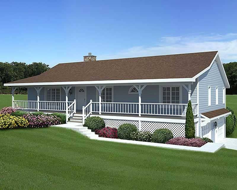 Front elevation of Country home (ThePlanCollection: House Plan #131-1040)