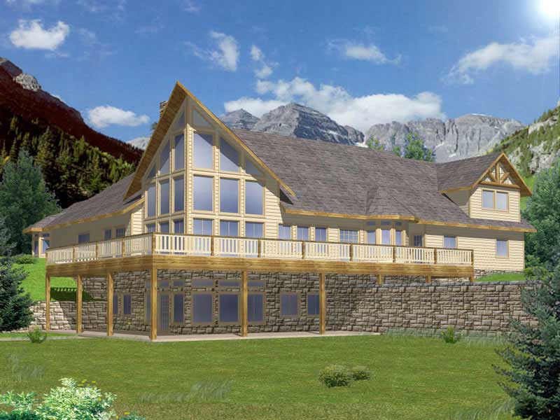 Front Elevation of this Southwest House (#132-1238) at The Plan Collection.