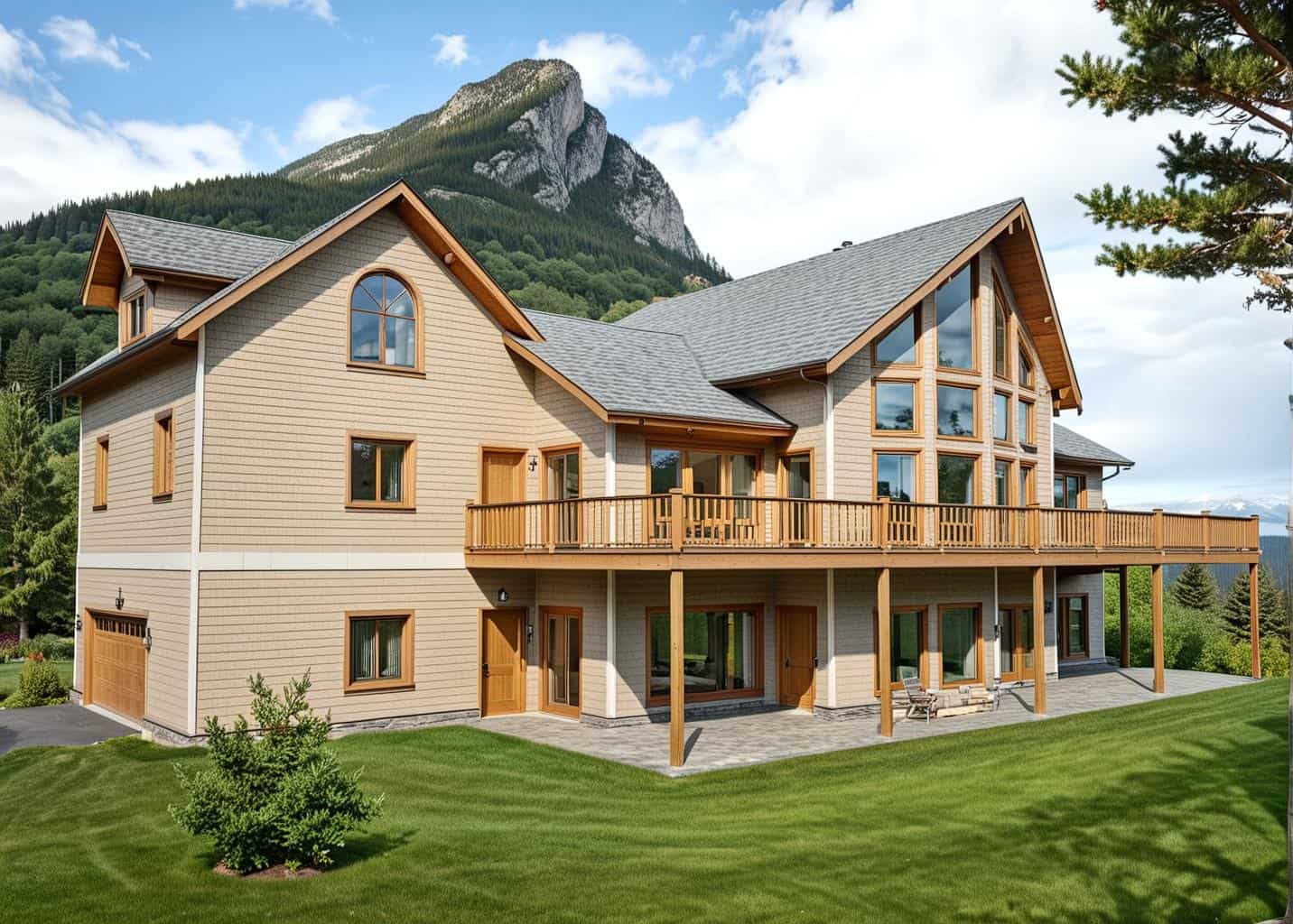 Front Elevation of this Concrete Block/ ICF Design House (#132-1244) at The Plan Collection.