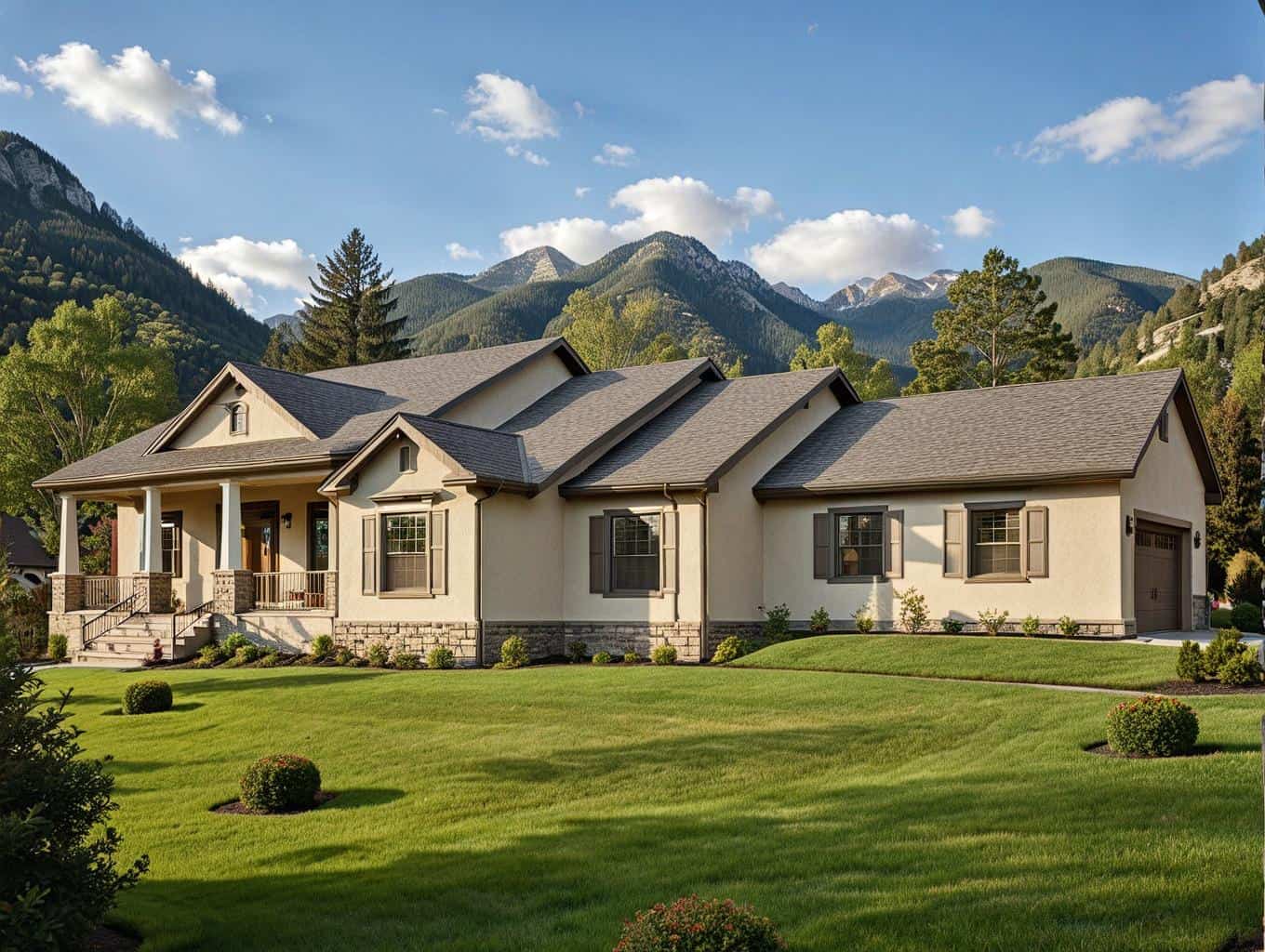 Front Elevation of this Colonial House (#132-1247) at The Plan Collection.