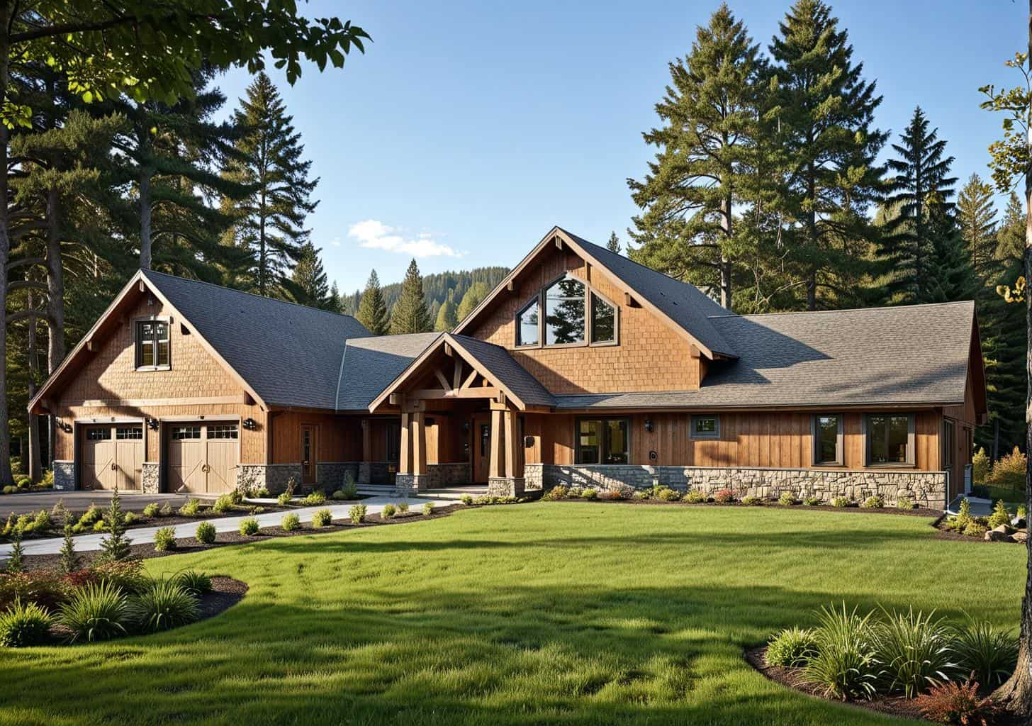 Front Elevation of this Country House (#132-1408) at The Plan Collection.