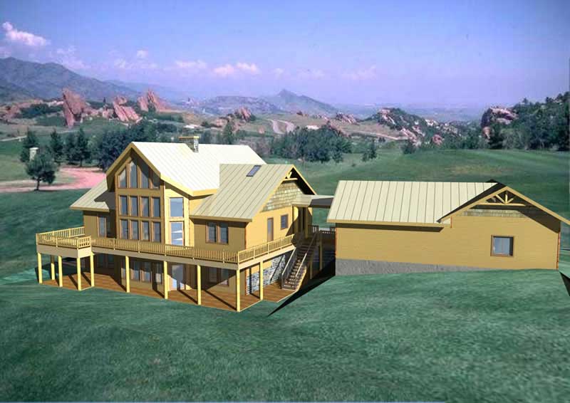 Front Elevation of this Concrete Block/ ICF Design House (#132-1484) at The Plan Collection.