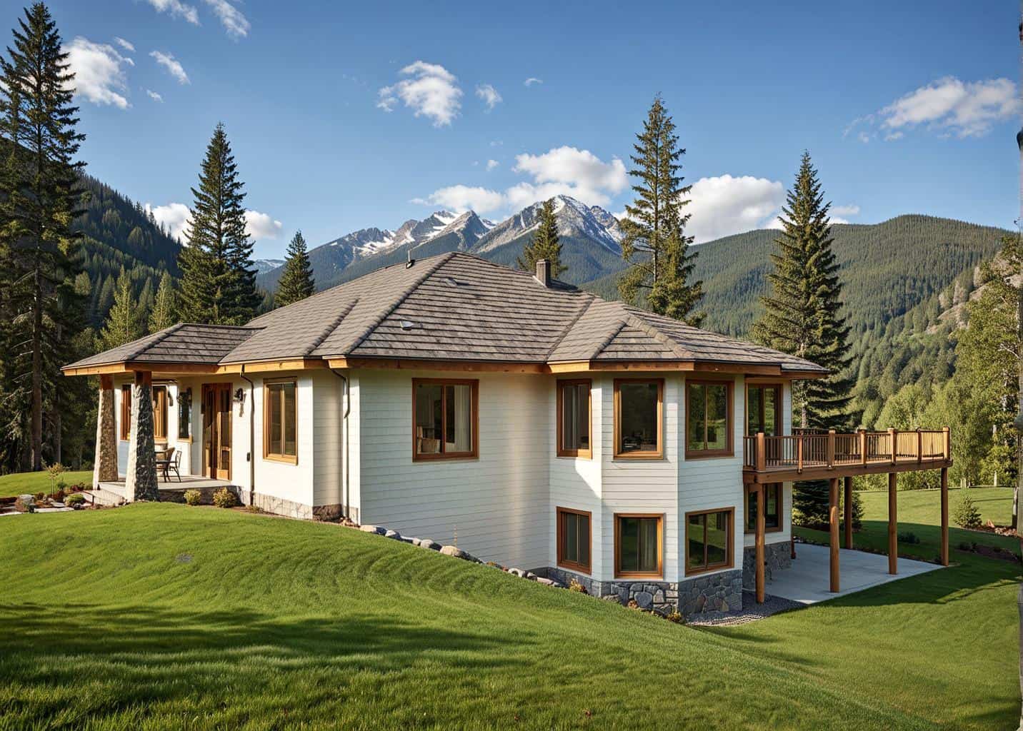 Front Elevation of this Concrete Block/ ICF Design House (#132-1521) at The Plan Collection.