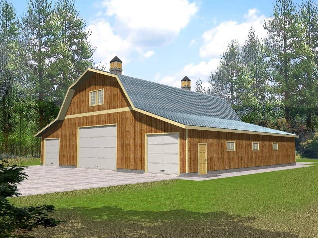 Front elevation of Garage home (ThePlanCollection: House Plan #132-1781)
