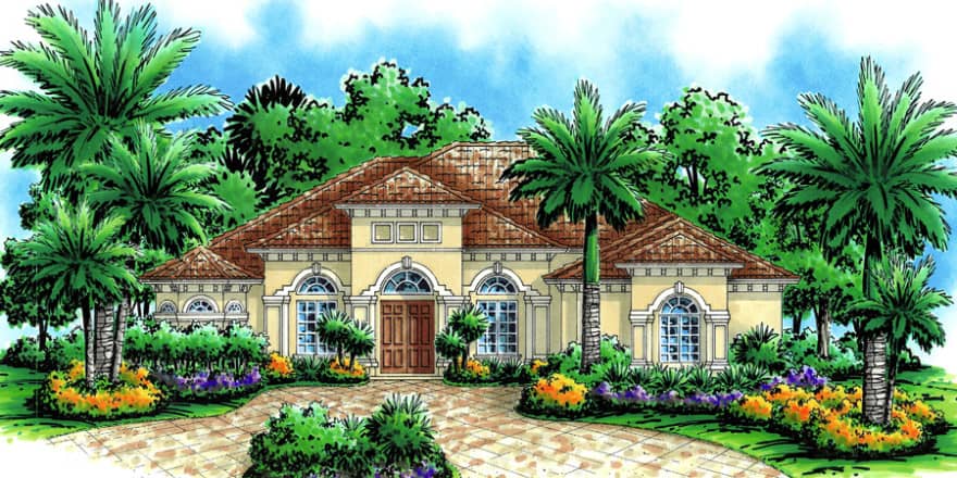 Color Rendering of this house plan