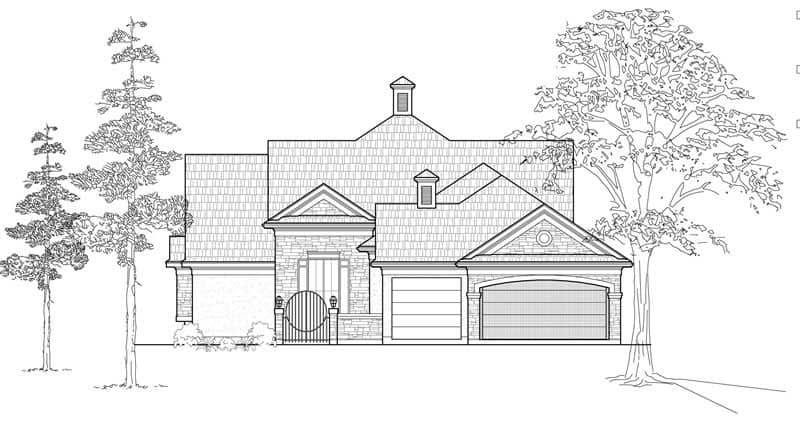 Ranch home (ThePlanCollection: Plan #134-1015)
