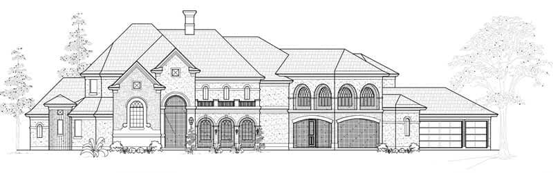 Luxury home (ThePlanCollection: Plan #134-1019)
