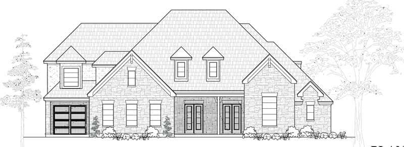 Farmhouse home (ThePlanCollection: Plan #134-1021)