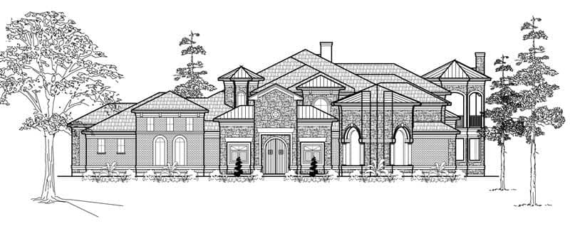 Mediterranean home (ThePlanCollection: Plan #134-1040)