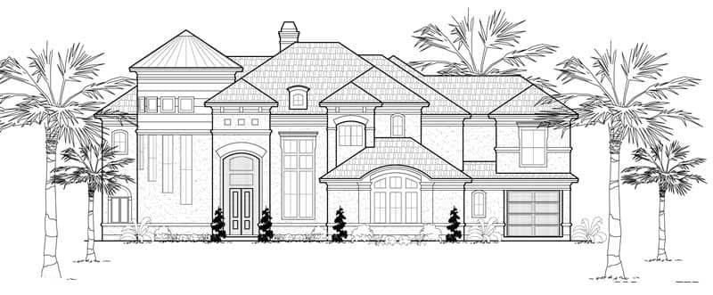 Mediterranean home (ThePlanCollection: Plan #134-1042)