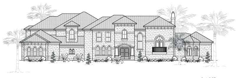 Mediterranean home (ThePlanCollection: Plan #134-1050)