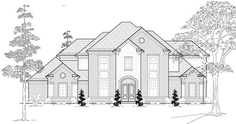Luxury home (ThePlanCollection: Plan #134-1055)