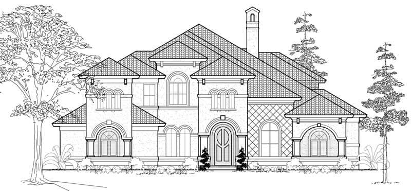 Mediterranean home (ThePlanCollection: Plan #134-1061)