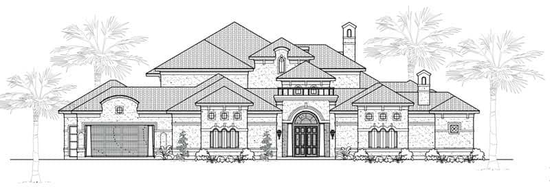 Mediterranean home (ThePlanCollection: Plan #134-1077)