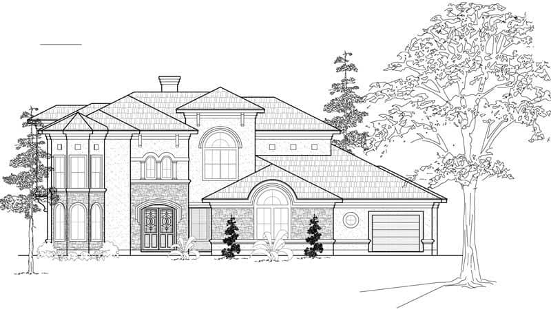Mediterranean home (ThePlanCollection: Plan #134-1078)